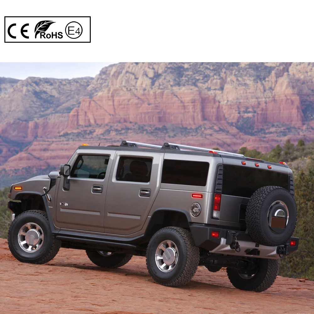 4x дымовая линза фонарь передняя + задняя янтарного/красного цвета для Hummer H2 03