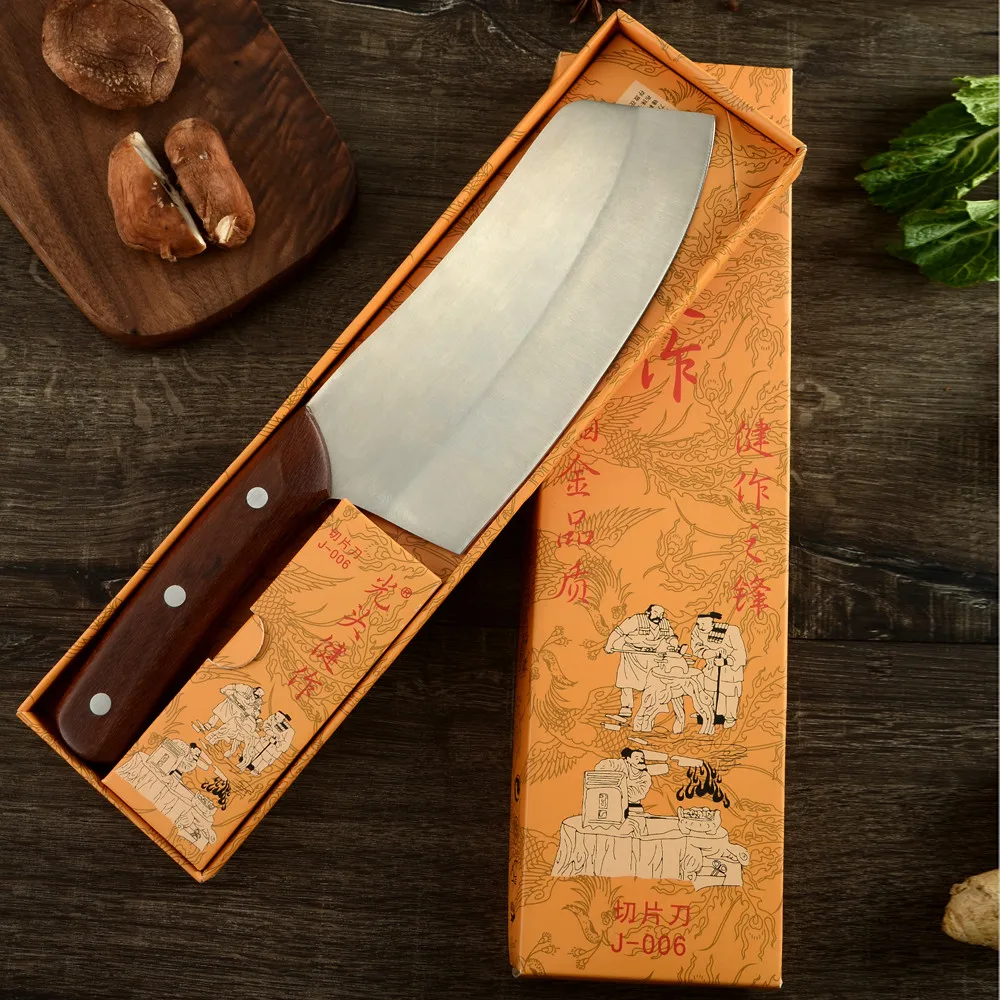 Damask 7.5 inch 4Cr13 Stainless Steel Kitchen Cooking Knives Wooden Handle For Cutting Bones Meats Fish Full Tang Box | Дом и сад