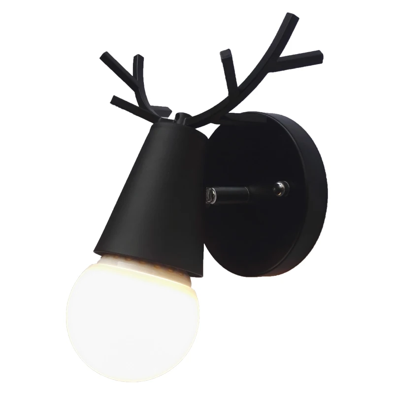 Europe Style Macaron Antlers Bedroom Wall Lamps Modern Simple Creative Living Room Aisle LED E27 Wall Mounted Lighting Fixture