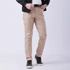Брюки великолепные износостойкие гладкие эластичные брюки-карандаш из искусственной кожи в стиле панк для вечерние Брюки-Карандаш мужские брюки