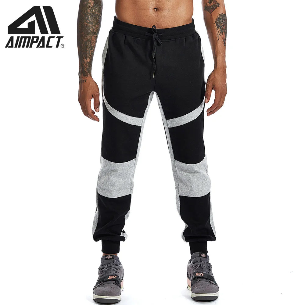 Aimpact Лоскутные Хлопковые Штаны для мужчин новые модные повседневные спортивные