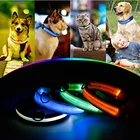 Сияющие ошейники для домашних животных, светодиодная подсветка, регулируемый заряжаемый ремень для собак с USB, светодиодсветильник ка для собак