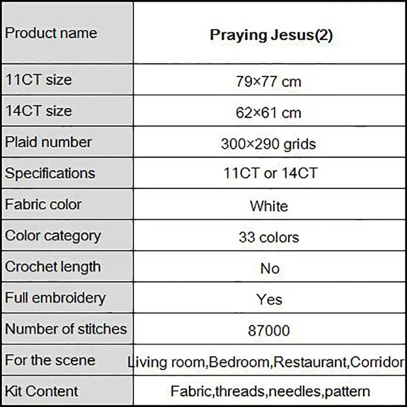 Joy Sunday Praying Jesus Christian Home Decor Counts Printed Canvas Cross Stitch Kits 14CT DMC Embroidery Needlework Sets Sales | Дом и сад