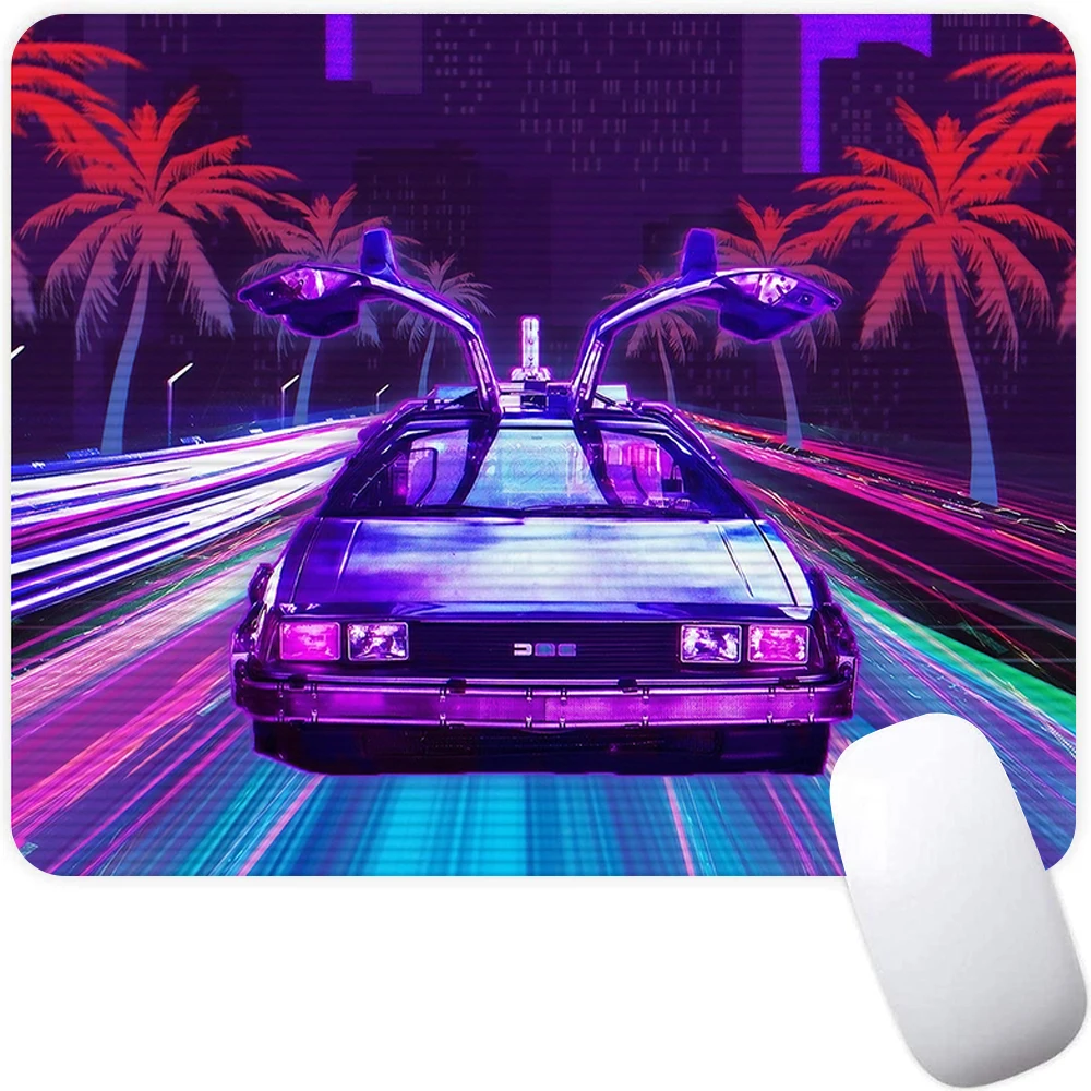 

Small Gaming Mouse Pad Computer Mousepad PC Gamer Mouse Mat Laptop Mausepad Neon Retrowave Synthwave Car Keyboard Mat Desk Pad