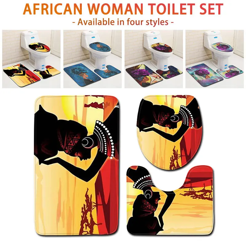 Сиденье для унитаза крышка нетканый материал в африканском стиле Туалетная