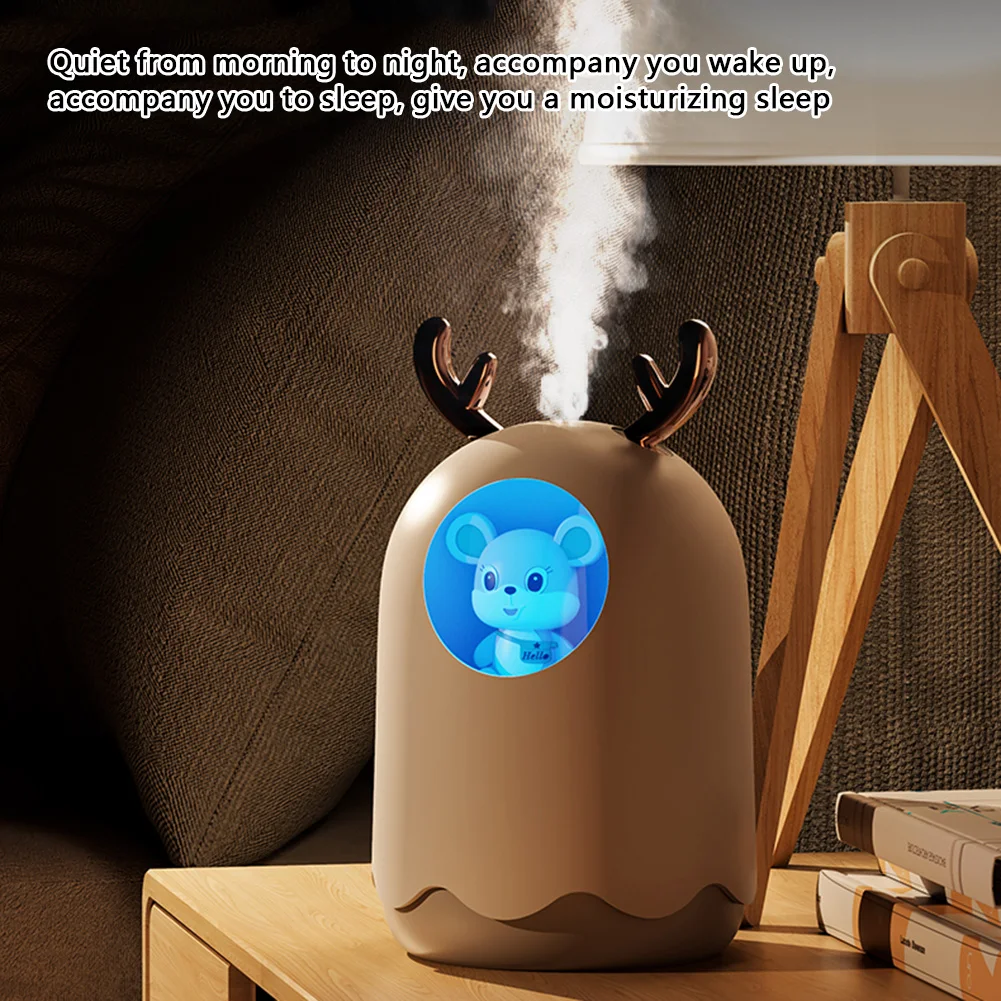 

300ml Portable Air Humidifier USB Rechargeable Essential Oil Mist Maker Household Car Smart Spray Humidifier with Night Lamp
