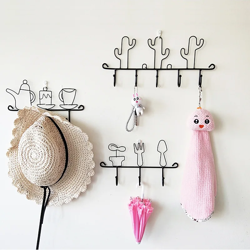 Креативные металлические крючки нордический Железный настенный декоративный