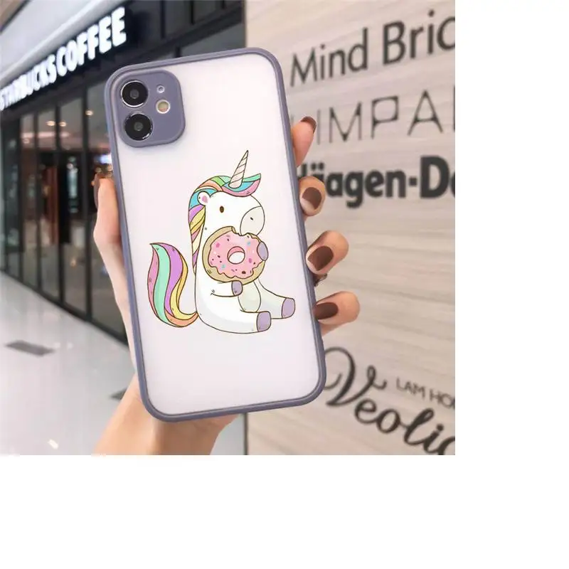 

unicorn Rainbow fart cute animal Phone Cases matte transparent For iphone 7 8 11 12 plus mini x xs xr pro max cover