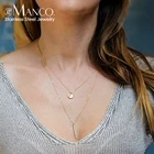 Женское Ожерелье из титановой стали eManco Not Darken, минималистичное ожерелье из нержавеющей стали 316L, 2 шт.