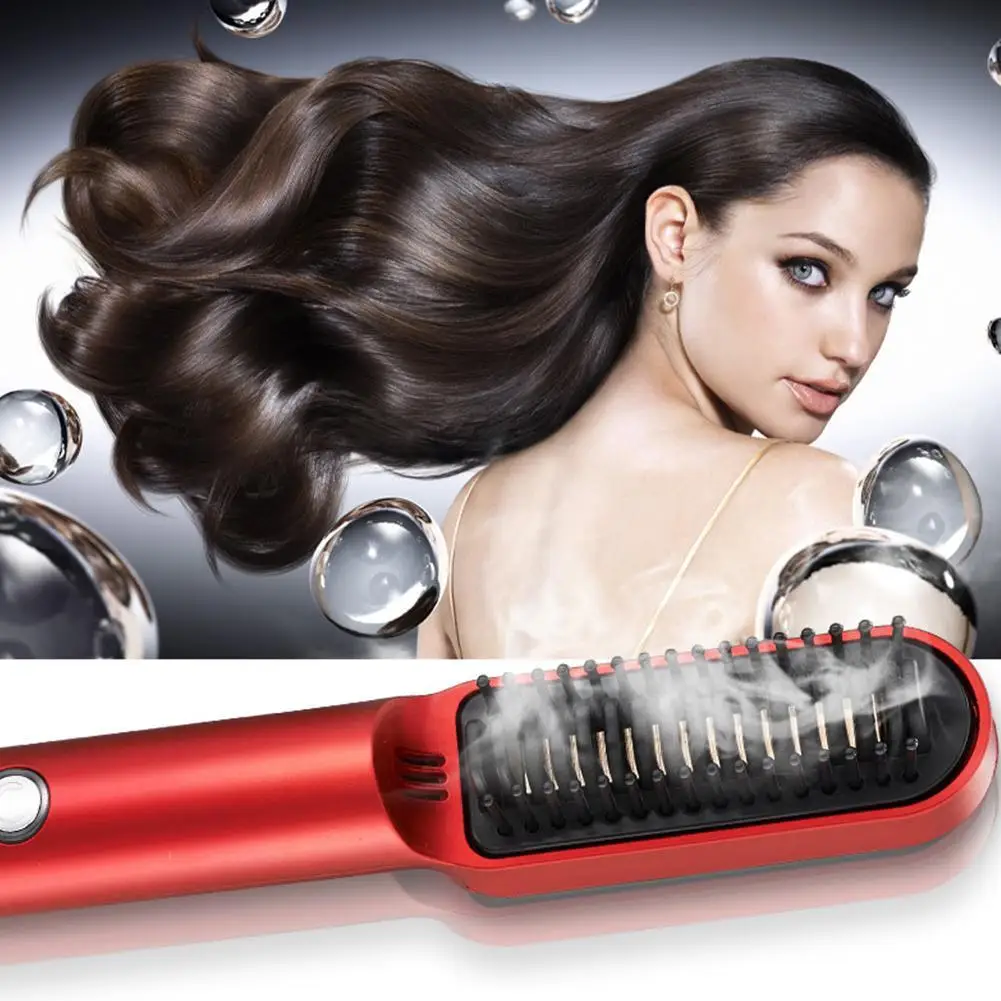 

Wireless Hair Straightener Comb Straight Hair Dual-use Ceramic Hair Straightener Travel Portable Charging Curly Hair Perm Stick