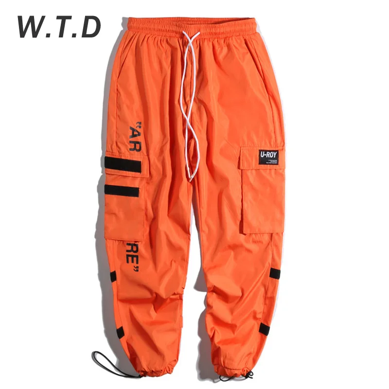 W. T.d японские уличные мужские шаровары с боковыми карманами в стиле хип хоп