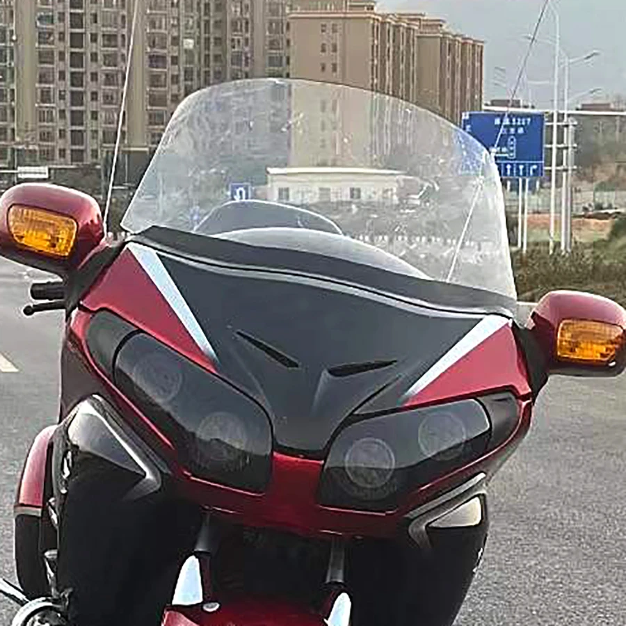 

26" 26in Motorcycle Wind Deflector Windshield Spoiler Cafe Racer For Honda Gold Wing GL1800 2001-2017 PC Vents ABS