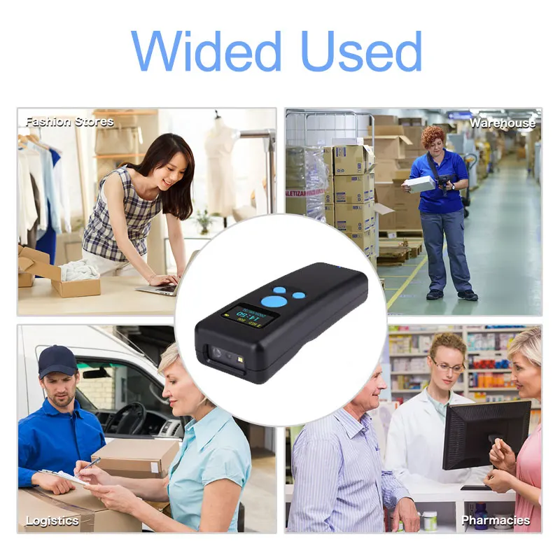 Holyhah M8D Bluetooth Wireless 2D Barcode Scanner Pocket QR Bar code Reader PDF417 for Tobacco Garment mobile payment Industry | Компьютеры