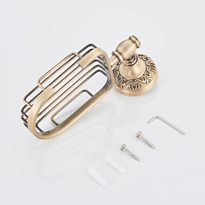 

Nordic style Free delivery of old black soap/brass bracket, a basket of pure copper soap holder soap box