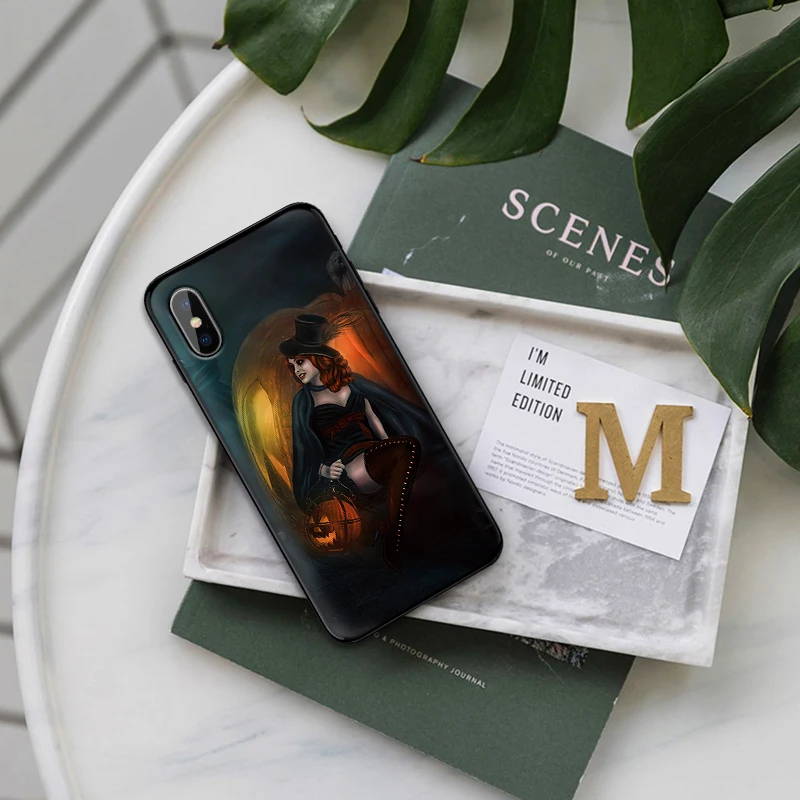 Для Xiaomi Redmi 7 Note 4X 5A 16G 32G GO 7A темно Модный комбинезон с тыквой на Хэллоуин K20 pro 6 5 8 Pro