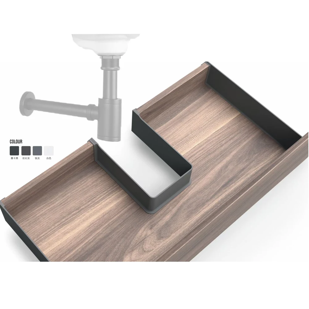 abs u shape drawer drain space for bathroom kitchen furniture plastic cabinet sink drain pipe recessed u ring for basin drainage free global shipping