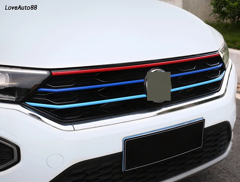 Автомобильная передняя решетка средняя сетка наклейка для Volkswagen VW T-roc T roc автомобильные аксессуары