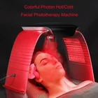 Бесплатная доставка 7 в 1 PDT Горячий Холодный спрей цветная фотоновая кислородная инъекция увлажняющая светодиодная маска Омоложение Кожи Косметическое устройство PDT