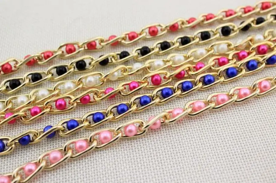 1 шт. модный дизайн пояса тонкие модели цепи имитация жемчуга сплава 115 см