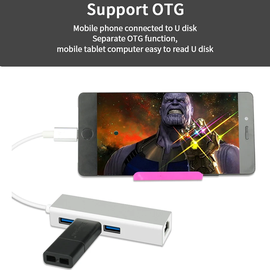 USB гигабит Ethernet Rj45 C концентратор Lan адаптер 1000 Мбит/с Тип к 3 0 10/100/1000 сетевая карта