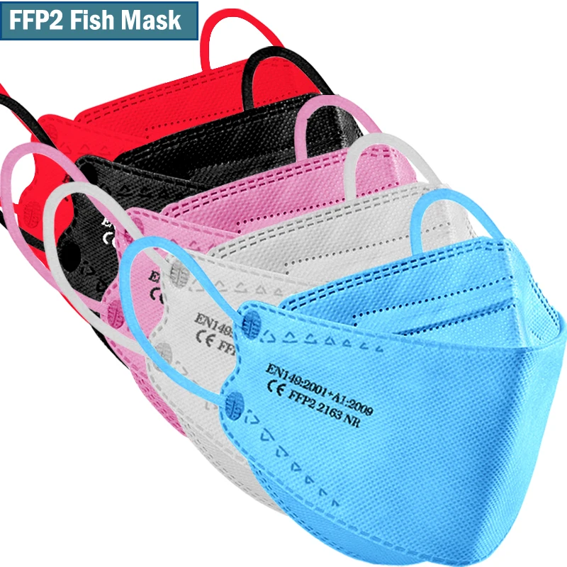 Маска для лица респираторная одобренная fpp2 смешанные цвета | Безопасность и