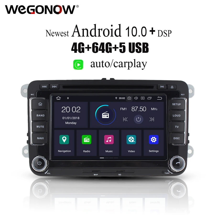 PX6 DSP HD IPS 8 ''Android 10 4G 64G радио BT карта Wifi TPMS автомобильный DVD GPS плейер для VW POLO GOLF