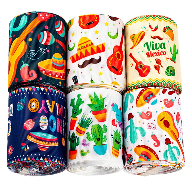 75 мм смешанный стиль Grosgrain лента DIY Свадебная Упаковка бант для волос Декор