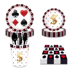 Набор одноразовой посуды Pocker Game победитель, Добро пожаловать в Лас-Вегас