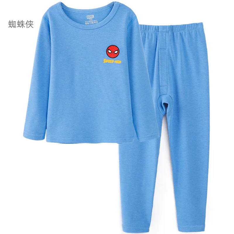 

Original Marvel Spider-Man Children's De velvet Self-heating Thermal Underwear Set Boys Long Sleeve Pajamas Home Service