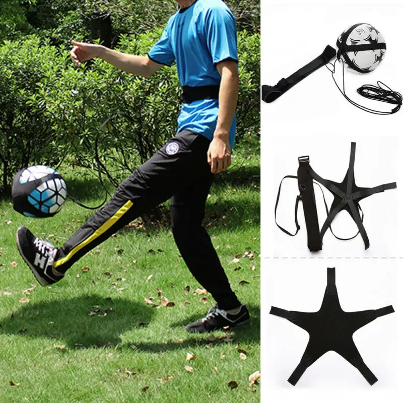 

Child Kids Football Self Training Kick Practice Trainer Adjustable Waist Belt Equipment Waist Belt Returner Self-Training Kick