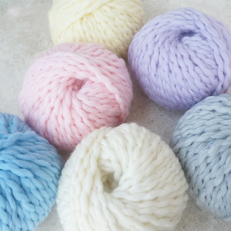 Пряжа для ручной вязки QJH ультратолстая пряжа из смешанной шерсти 8 мм 10 шт./лот 1