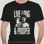 Лицензированная Женская модная футболка Star Treks Spock Live Long And Prosper, мужская хлопковая брендовая футболка