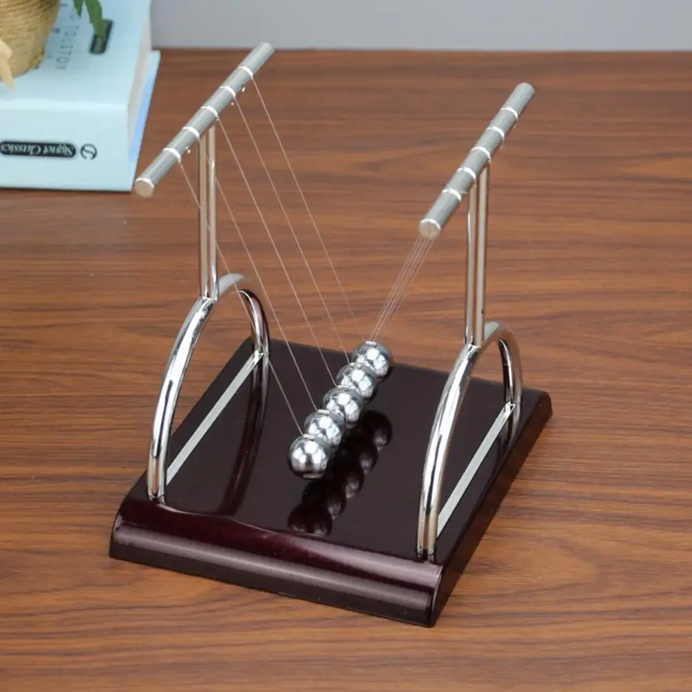 

Newton Cradle Steel Balance Ball Physics Science Pendulum Decoration Craft Early Fun Development Educational Desk Toys Gift