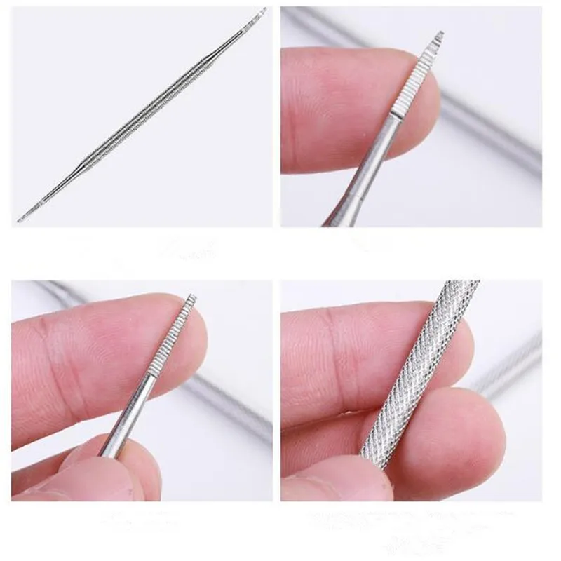 

Nail Art DIYTool Dual-end Cuticle Pusher Remover Stainless Steel Dead Skin Remover For Manicure Nail Art Care Pusher D269