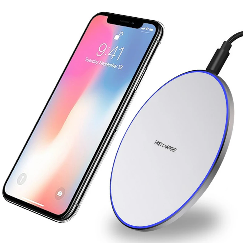 Беспроводное зарядное устройство KSTUCNE Qi для iPhone 8 X Xs XR Xs Max быстрая Беспроводная зарядная панель для samsung S10 S9 Xiaomi mi 9 mi X 3