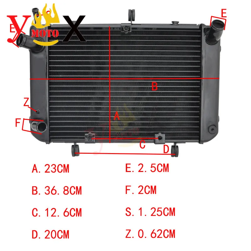 Радиатор для мотоцикла алюминиевый бак охлаждающей воды кулер охлаждения