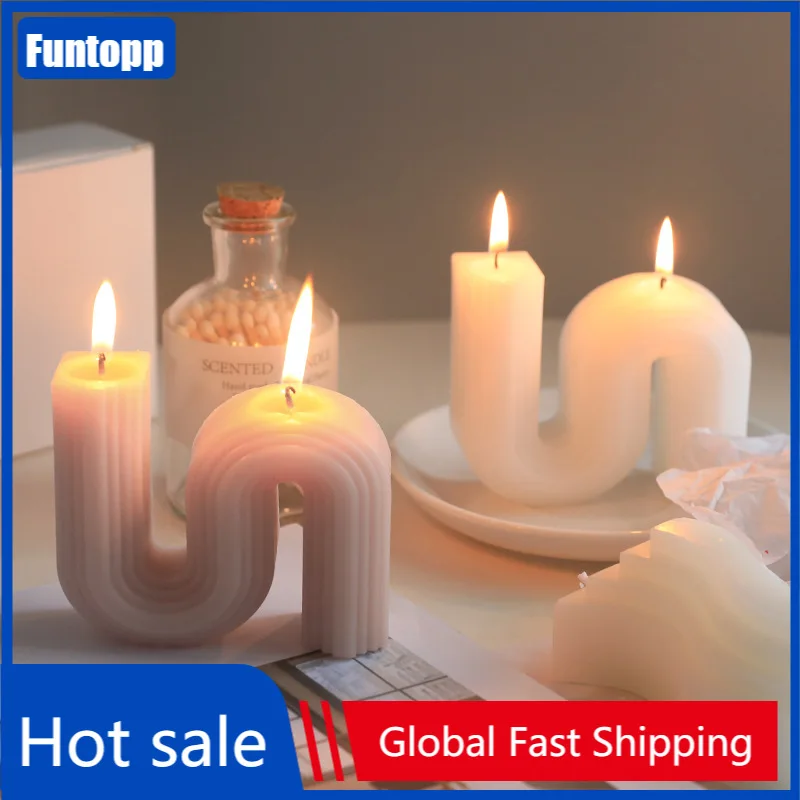 

Creative Scented Candle Home Decoration Shooting Background Props Candle Décor For Gift Decorative Candles S Shape Candles