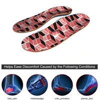 lattice foot pain eva orthotic insoles arch support orthotic inserts memory foam flat feet foot shock absorbant for men women