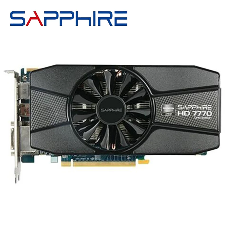 Видеокарта SAPPHIRE Radeon HD 7770 1 ГБ GPU для AMD HD7770 1G GDDR5 видеокарты ПК компьютерные игровые