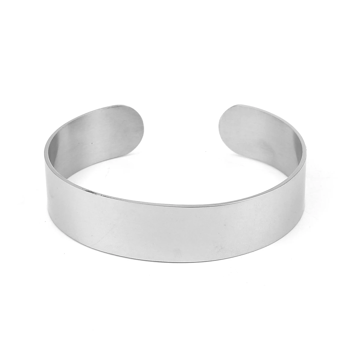 

Cuff Bracelet Series Stainless Steel Blank Open Cuff Bangles Bracelets Silver Color For Women Girl Party Jewelry Gifts 1 Piece