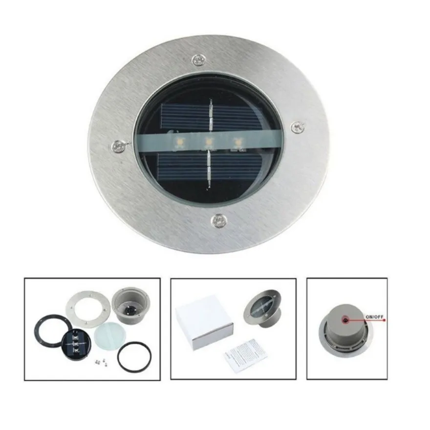 3 светодиодный светильник на солнечной батарее напольный | Лампы и освещение