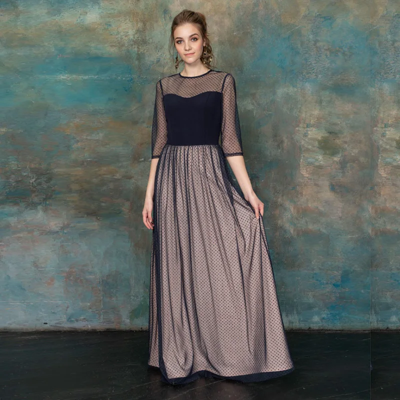 2019 осень длинное вечерние платье Винтаж апом просвечивающее сексуальное