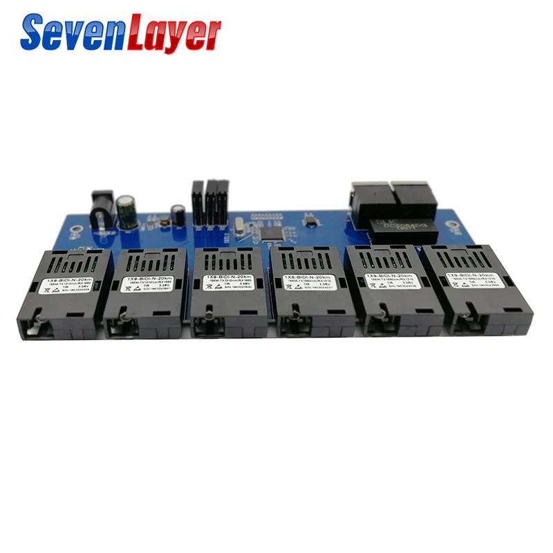 10/100M 2 RJ45 6 155 м SC волокно Порты и разъёмы Fast Ethernet конвертер 20 км Ethernet волоконно-оптический медиа конвертер PCBA