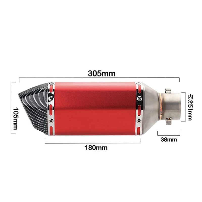 

Exhaust Motorcycle For YAMAHA YZF 250 TDM 850 MAJESTY 400 AEROX 50CC MT10 For HONDA SHADOW 125 SHADOW 600 BIZ 125 FORZA 250