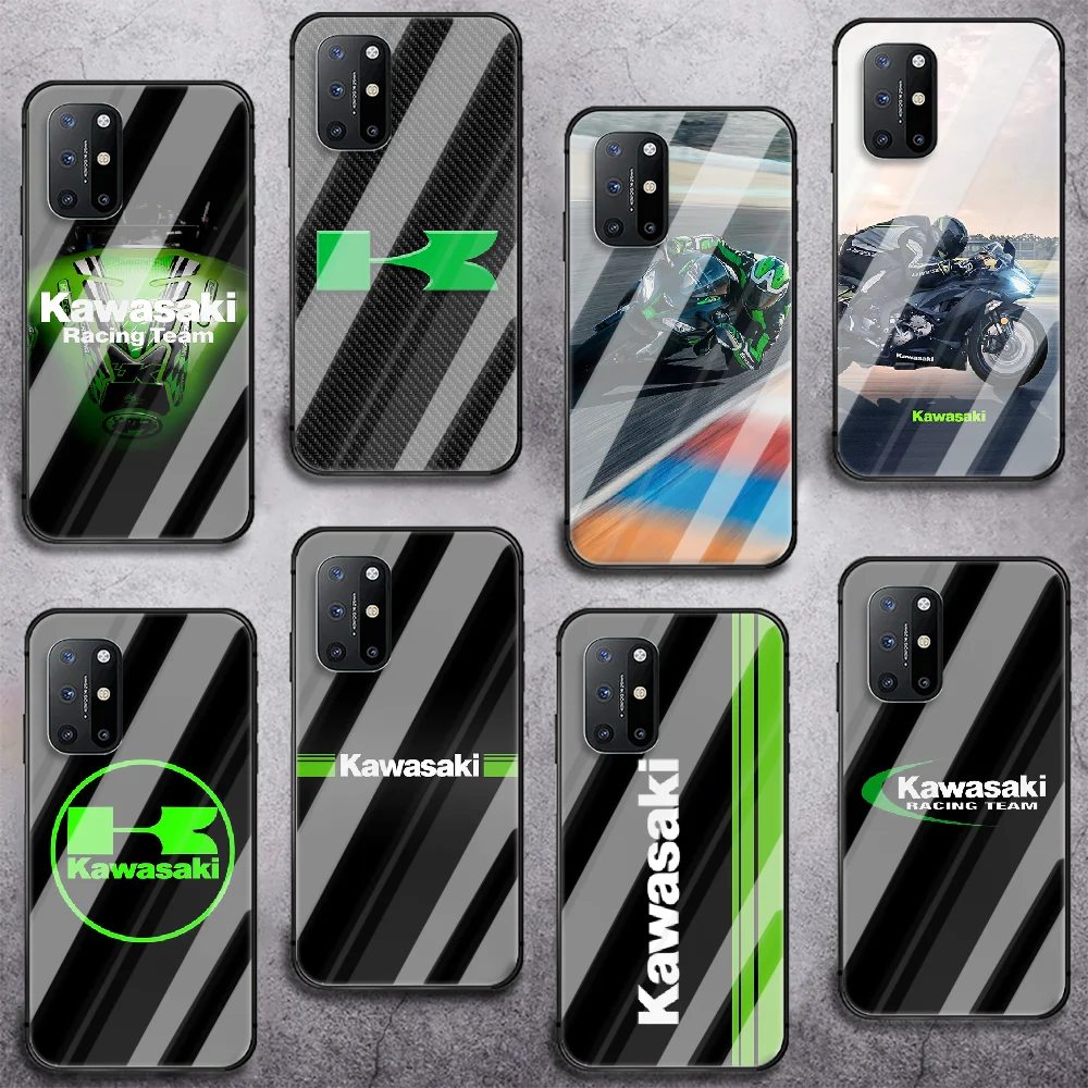 

Brand Kawasaki Ninja Phone Tempered Glass Case Cover For Oneplus 5 6 7 8 9 Nord T Pro Coque Waterproof Soft