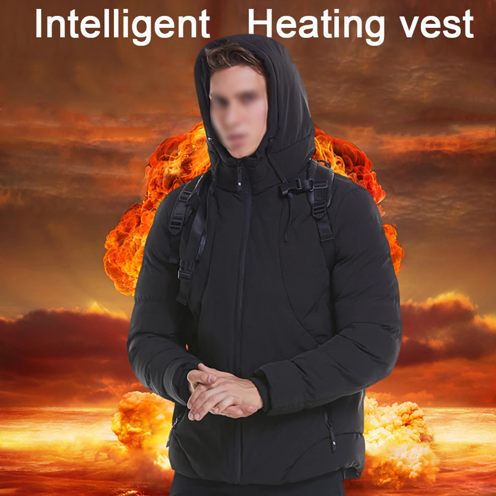 Мужская Теплая стеганая куртка с капюшоном зимняя теплая водонепроницаемая