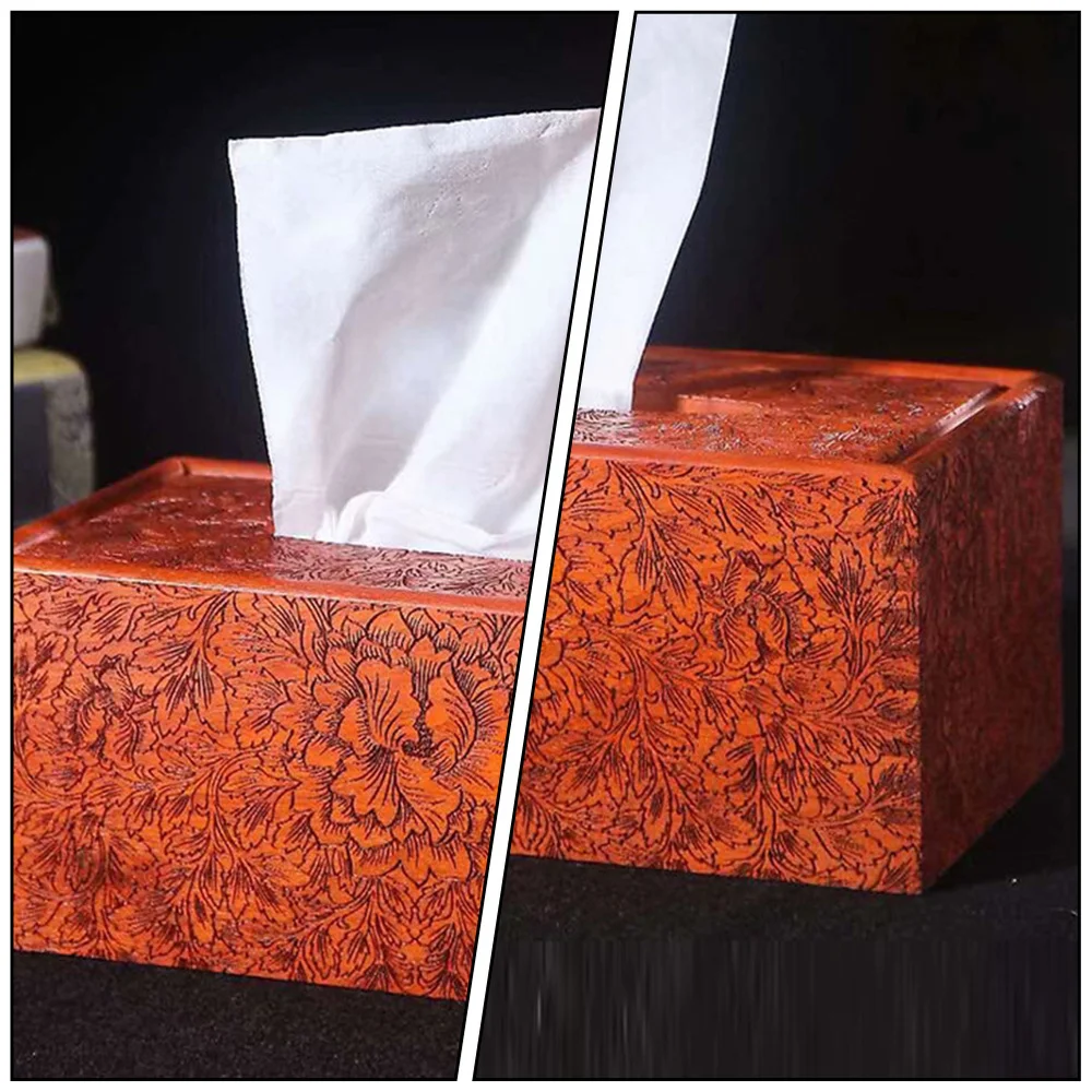 

Wooden Tissue Box Decorative Napkin Holder Restaurant Tissue Container