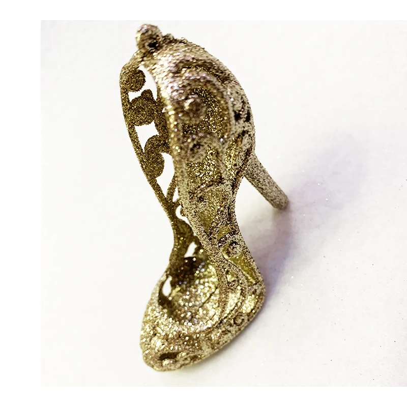 Подвесные Украшения для новогодней елки бледно-золотые открытые на высоком