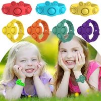 anti stress wrist bracelet soft silicone kids children bracelet sensory fidget bubble pop wrist toys game reliever for kid gift