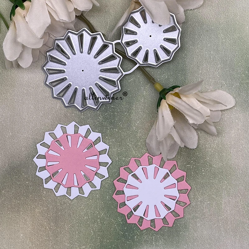 

Новинка 2 шт. цветочное украшение металлические штампы для рукоделия Скрапбукинг альбомная бумага открытки, декоративные поделки тиснение ...